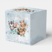 Safari wildone baby shower nodigBlue Bedankdoosjes (Achterkant)