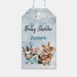 Safari wildone baby shower nodigBlue Cadeaulabel