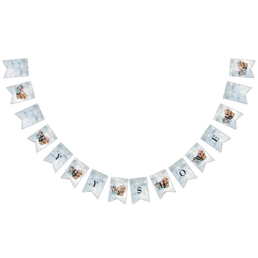 Safari wildone baby shower nodigBlue Vlaggetjes (Alle)