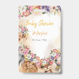 Safari wildone baby shower nodiggold badge