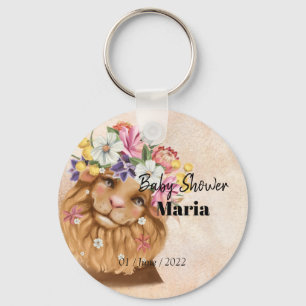 Safari wildone baby shower nodiggold sleutelhanger