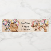 Safari wildone baby shower nodiggold waterfles etiket (Enkel label)