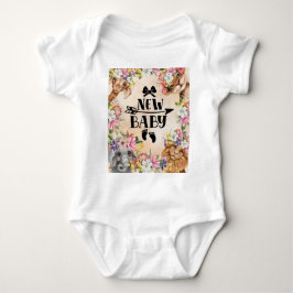 Safari wildone babyfeest Roze babybody Romper