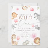 Safari Wilone meisje jarig Kaart (Voorkant)