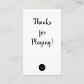 Safari Wipes Raffle Naam Ticket Informatiekaartje (Achterkant)