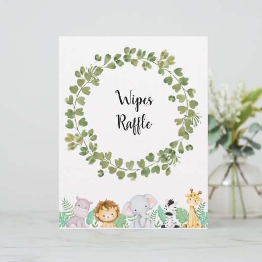 Safari Wipes Raffle Poster (Staand voorkant)