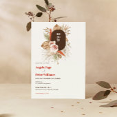 Safari woestijn Boho bloemen bruiloft uitnodiging