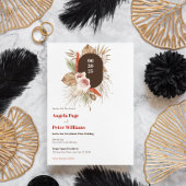 Safari woestijn Boho bloemen bruiloft uitnodiging