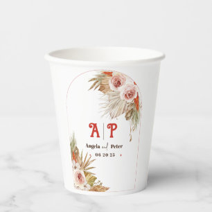 Safari woestijn Boho bloemen bruiloft uitnodiging Papieren Bekers