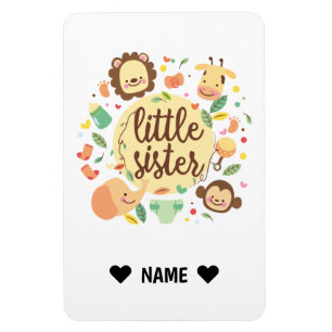 Safari Wreath Little Sister Magneet