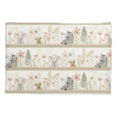 Safari Zebra Elephant Lion Oerwoud Bladerdek Baby Kussensloop (Achterkant)