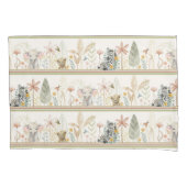 Safari Zebra Elephant Lion Oerwoud Bladerdek Baby Kussensloop (Voorkant)