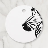 Safari Zebra Feest Verjaardag Bedankjes Labels (Achterkant)