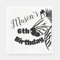Safari Zebra Hand Drawn Party Birthday