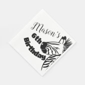 Safari Zebra Hand Drawn Party Birthday Servet (Hoek)