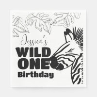 Safari Zebra Hand Getekende Wilde Feest Verjaardag