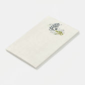 Safari Zebra met Green Savannah Tree Waterverf Post-it® Notes (Schuin)