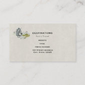 Safari Zebra met Green Savannah Tree Waterverf Visitekaartje (Achterkant)