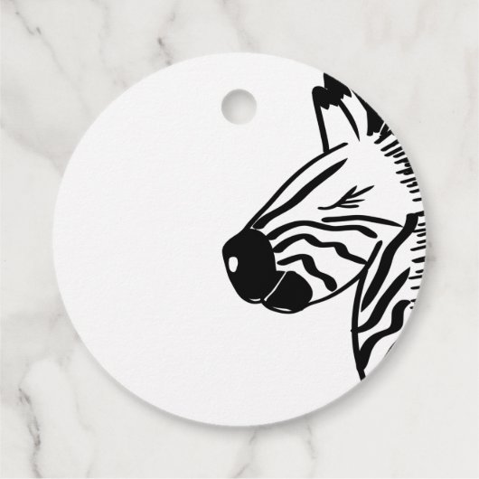Safari Zebra Party Birthday Bedankjes Labels (Achterkant)