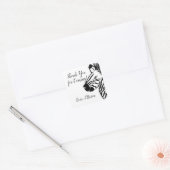 Safari Zebra Party Birthday Favor Vierkante Sticker (Envelop)