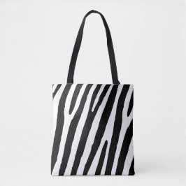 Safari zebra print. Strepen, streep lijn patroon. Tote Bag