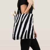 Safari zebra print. Strepen, streep lijn patroon. Tote Bag (Dichtbij)