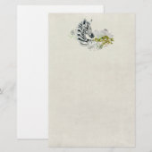 Safari Zebra Wild Exotic Animal in Waterverven Briefpapier (Voorkant / Achterkant)