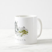 Safari Zebra Wild Exotic Animal in Waterverven Koffiemok (Voorkant rechts)