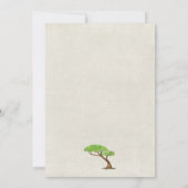 Safari Zebra Zoo Party Verjaardagsuitnodiging Kaart (Achterkant)