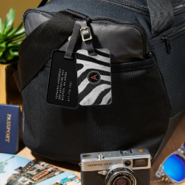 Safari Zebrastreep Monogram Bagage Bagagelabel