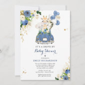 Safari-zeeschildpadden rijden op Baby shower Kaart (Voorkant)