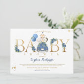 Safari-zeeschildpadden rijden op Baby shower Kaart (Staand voorkant)