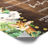 Safari Zeg niet Baby Clothespin Shower Game Poster (Hoek)