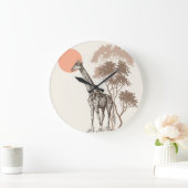 Safari Zonsondergang Giraffe Natuur landschap Grote Klok (Huis)