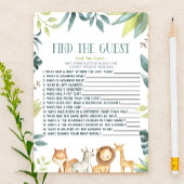 Safari Zoo Animals Vind het gast Baby shower spel Briefpapier