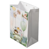 Safari Zoo Birthday Medium Gift Bag Medium Cadeauzakje (Voorkant Gekanteld)