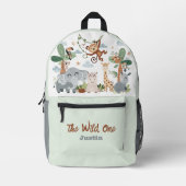 Safari ZOO Dieren De Wilde Een Jongen Bedrukte Rugzak (Voorkant)