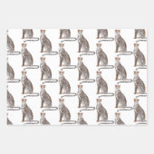 Safari Zoo Dieren die papierbladen overladen Inpakpapier Vel (Voorkant 2)