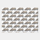 Safari Zoo Dieren die papierbladen overladen Inpakpapier Vel (Voorkant 3)