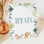Safari Zoo Oerwoud Dieren Party Treats Tafel Reclamebord Met Voetstuk