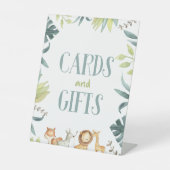 Safari Zoo Wilde Dieren Kaarten en Geschenken Fees Reclamebord Met Voetstuk (Voorkant)