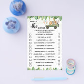 Safari zou ze liever Baby shower gamen Kaart (Enkel)