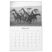 Safari Zwart & Wit 2025 Kalender (Mar 2027)