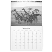 safari zwart-wit kalender (Mar 2026)