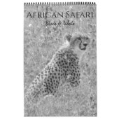 safari zwart-wit kalender (Hoes)