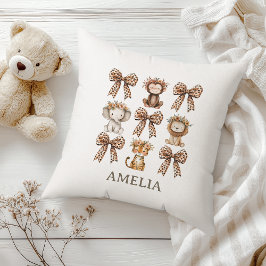 Safaribogen en Oerwoud Animals Baby Nursery Kussen