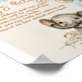 Safaridier Boho Oh Boy Baby shower Mom Belly Poster (Hoek)