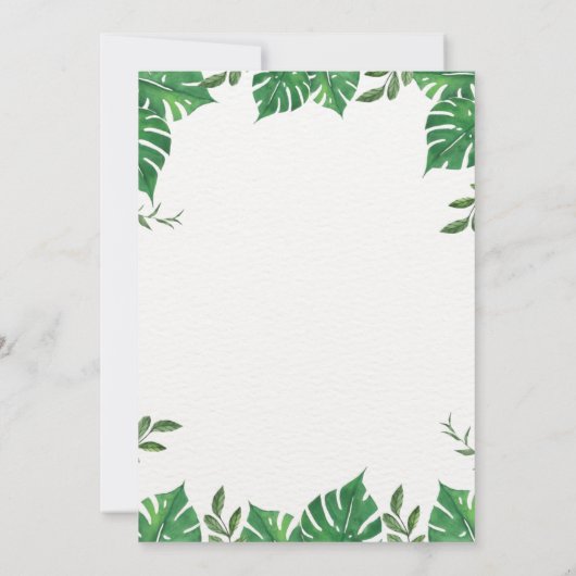 safaridieren | Oerwoud Animal Birthday Party Kaart (Achterkant)