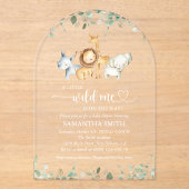 Safaridieren, Oerwoud, wilde dieren, Baby shower Acryl Uitnodigingen (Voorkant)