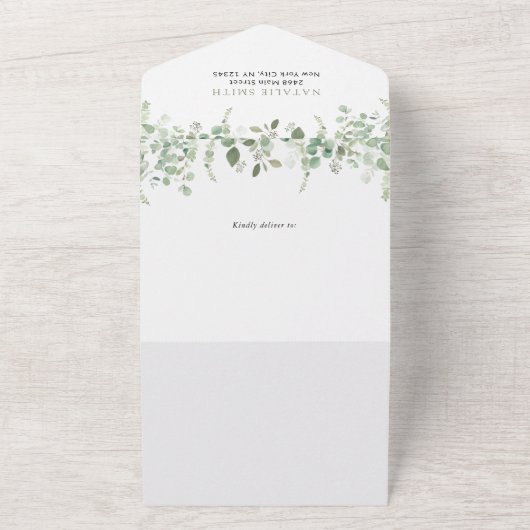 Safaridieren, Oerwoud, wilde dieren, Baby shower All In One Uitnodiging (Buitenkant)